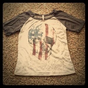 American Flag Skull Tshirts