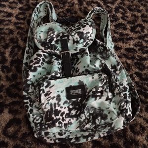 Blue leopard mini Victoria secret backpack