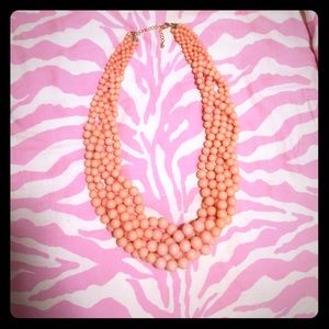 Coral chunky bead necklace