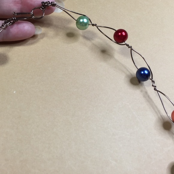 EV6 Bronze 18 gauge wire with Glass Pearls 2pc set - Picture 4 of 4