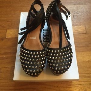 Ego and Greed black studded platforms