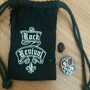 Rock Revival Rose Gold replacement  button W/ bag