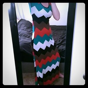 Colored maxi dress