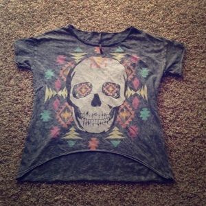 Skull Tshirt crop top