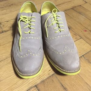 Cole Haan Awesome grey and neon wingtips