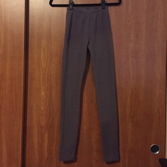 American Apparel Terry Winter Leggings-Brown/Taupe