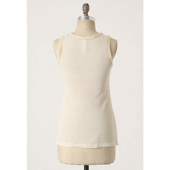 Anthropologie Cream Embellished Tank - Picture 4 of 4