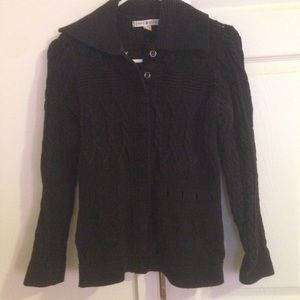 Cotton cable knit cardigan