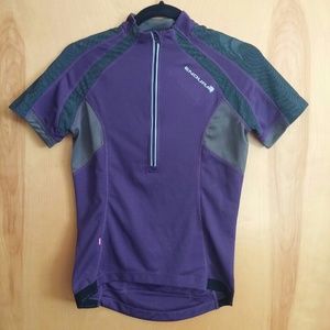 Maillot VTT Endura Hummvee Homme XL, Manches Longues, Bordeaux, 1/4 Zip