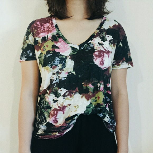 Floral v-neck