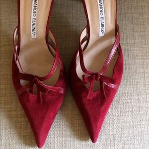 Authentic red Manolo Blahniks
