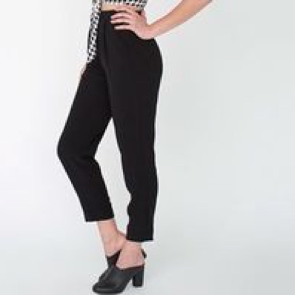 high waisted crepe pants