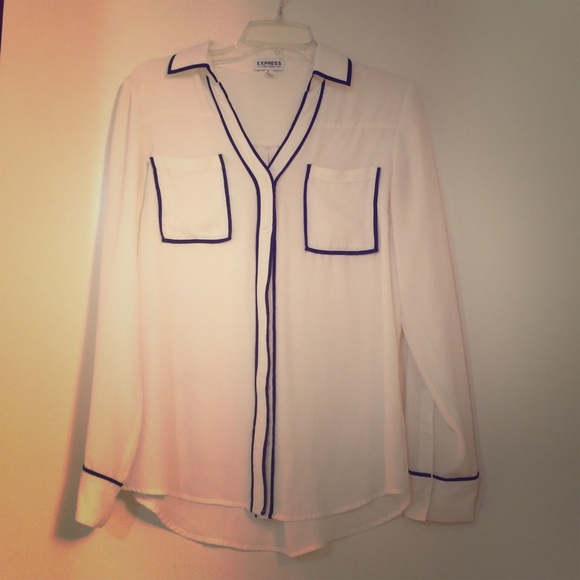 Black and white blouse