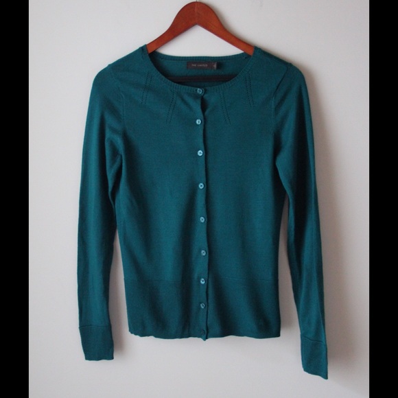 dark teal cardigan