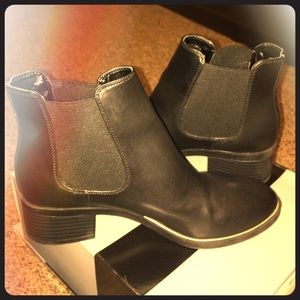 Black heeled ankle boots