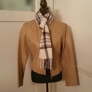 Leather jacket ( scarf not included )