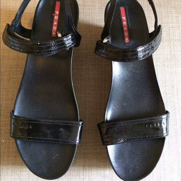 Authentic Prada wedge with strap