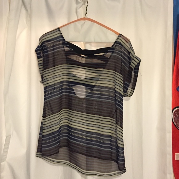Sheer striped top from Nordstrom