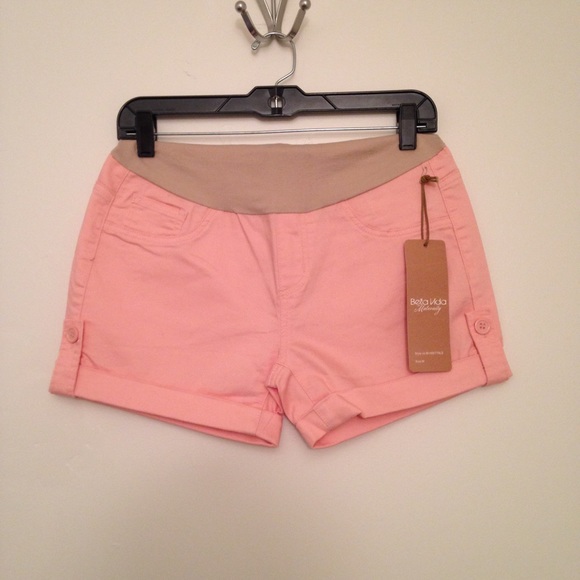 Coral Maternity Shorts
