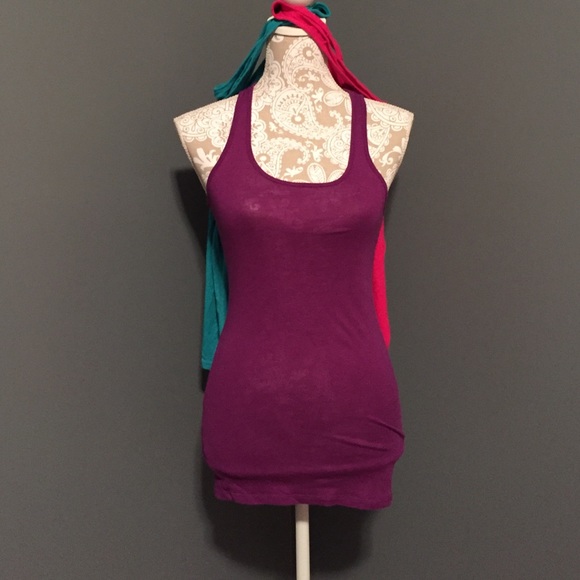 Three (3) 'Express' Yoga Style Racerback Tank Tops