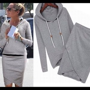 Skirt and sweater outfit