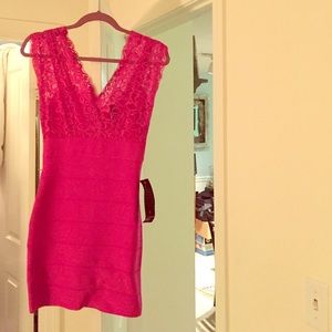 Cutout lace bandage dress