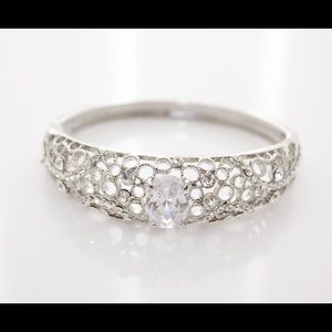 White fancy bangle crystal bracelet