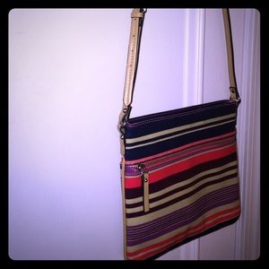 Stripped crossbody purse