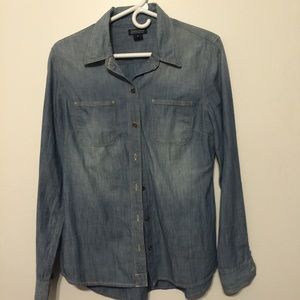 Denim button down