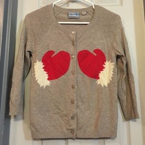 Naughty Santa. Holiday cardigan.