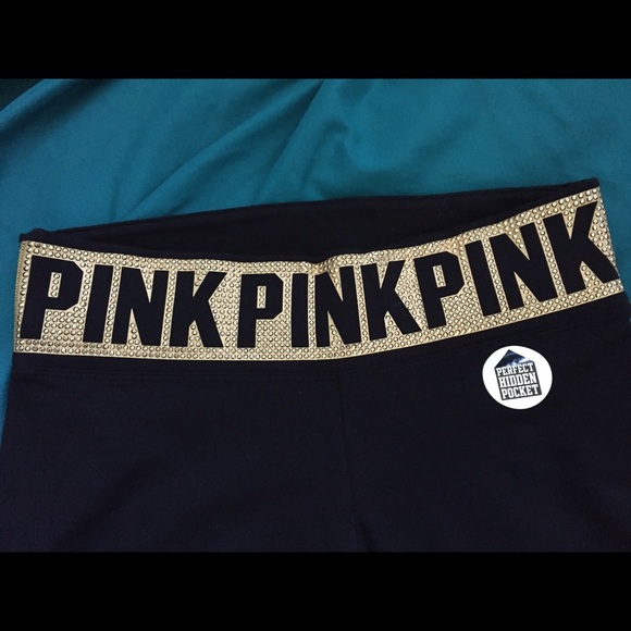 SOLD Victoria's Secret pink gold yoga pants