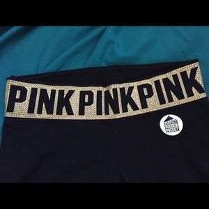 SOLD Victoria's Secret pink gold yoga pants