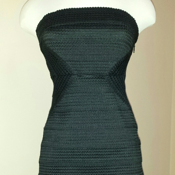 Honey Punch Bandage Black Dress w side zipper