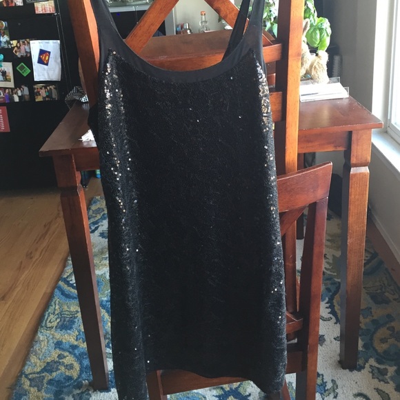 Black sequin dress