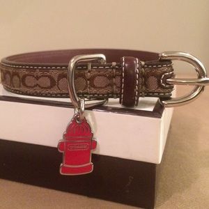 COACH Dog Collar w/ Hydrant Charm