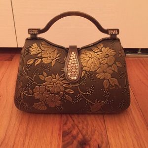 Bronze evening bag