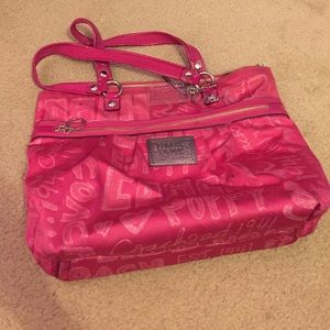 Pink coach purse
