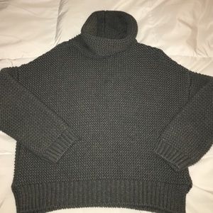 Zara heavy knit funnel neck sweater