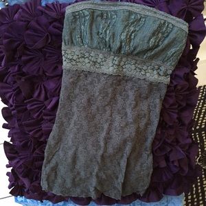 Free people teal lace tube top. Size small