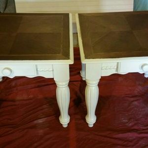 2 side tables EXCELLENT CONDITION Mahogany inlay p