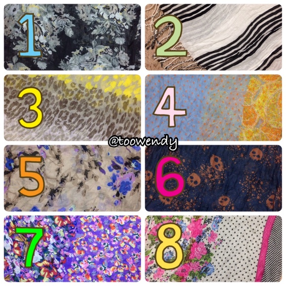 2 Charlotte Russe Cute Print Wrap Scarf - Picture 4 of 4