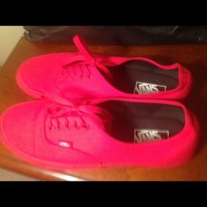 Red vans shoes