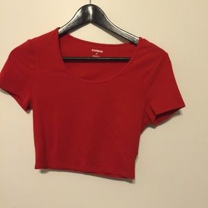 Plain red crop top