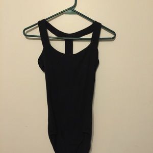 Black bodysuit with cutout back
