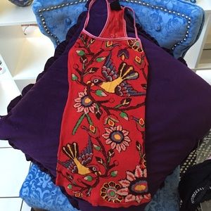 Free people red bird tank top. Size small
