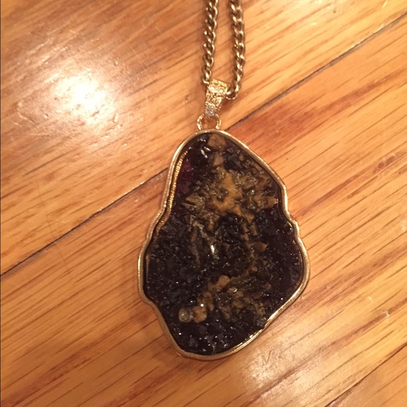 Druzy long necklace