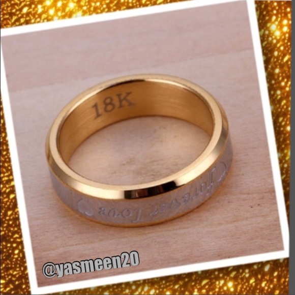 New 18K Gold "forever love" ring - Picture 2 of 3