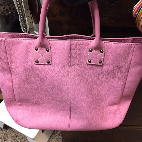 Gap pink leather tote