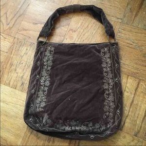 Brown Cloth Messenger/Shoulder Bag