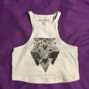 Pacsun byproduct white crop top